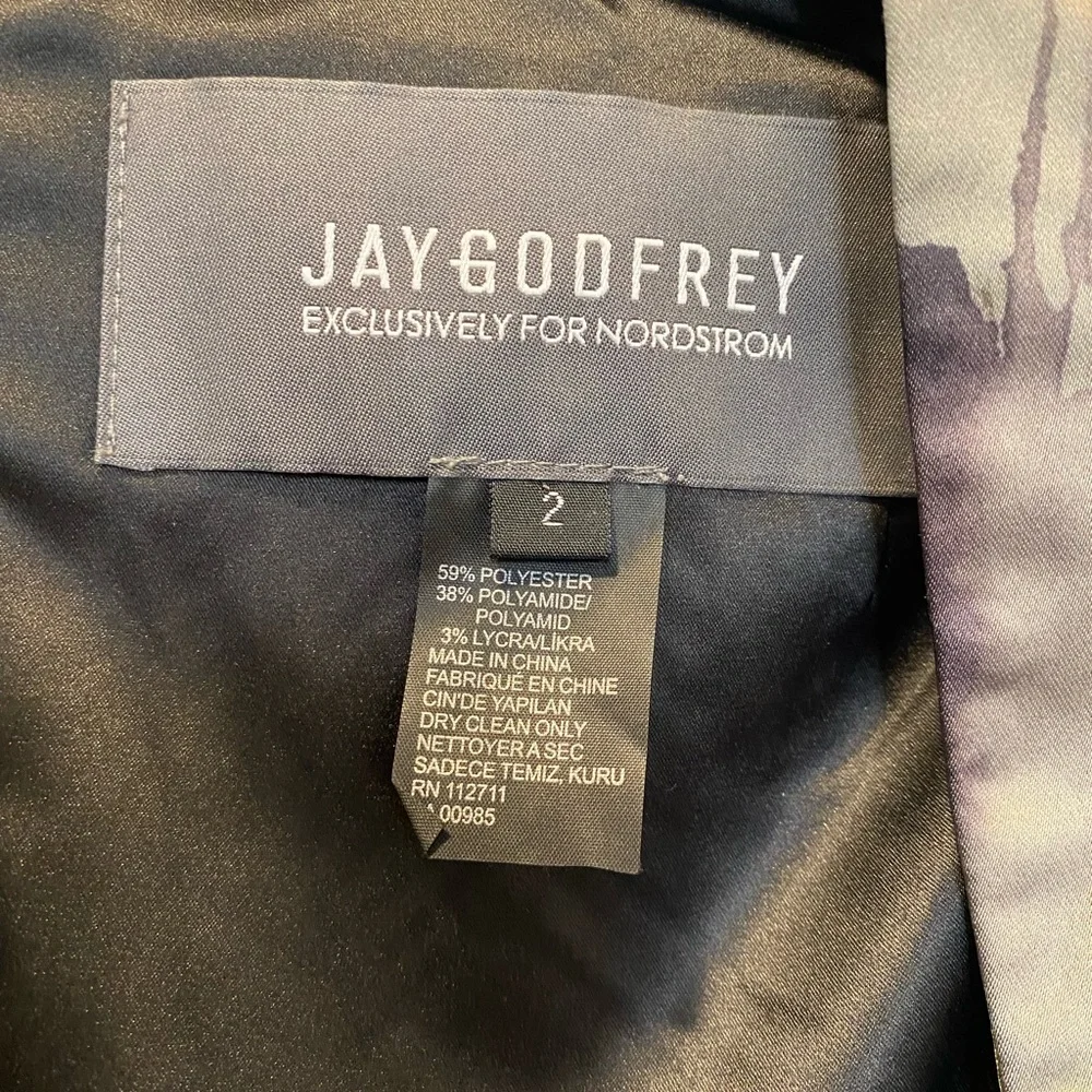 JAY GODFREY Abstract Sheath Dress Size 2 Bodycon NWOT Cocktail Party - Picture 7 of 10